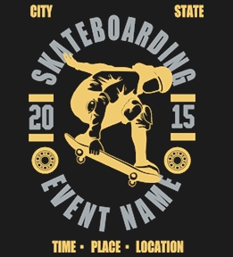 Skateboarding t-shirt design 8