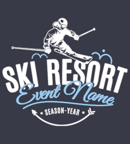 Skiing t-shirt design 1