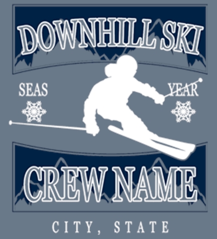 Skiing t-shirt design 50