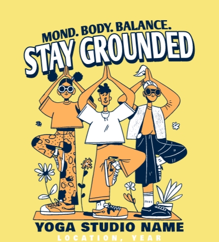 Yoga t-shirt design 4