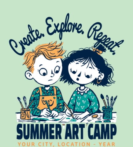 Summer Camp t-shirt design 45