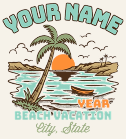 Beach t-shirt design 11