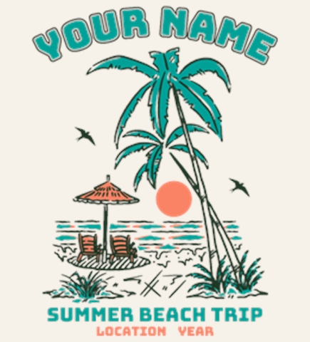 Beach t-shirt design 12