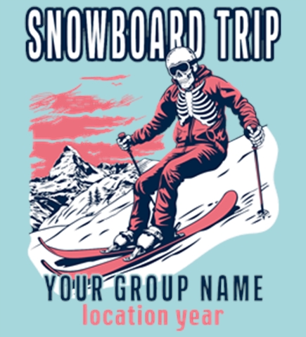 Skiing t-shirt design 18