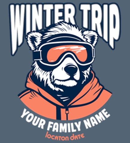 Skiing t-shirt design 16