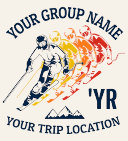 Skiing t-shirt design 13