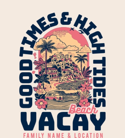 Beach t-shirt design 3