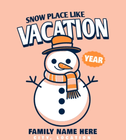 Winter Vacation t-shirt design 3