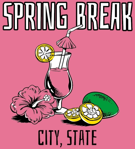 Create spring break t-shirts online at UberPrints.com