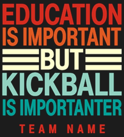 Kickball t-shirt design 4