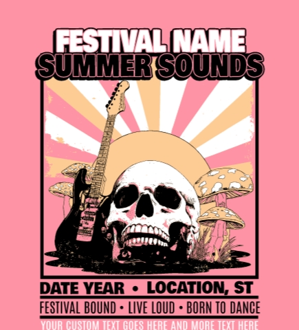 Festival t-shirt design 2