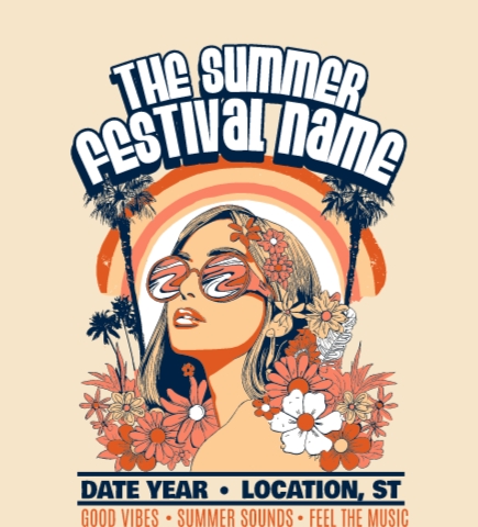 Festival t-shirt design 1