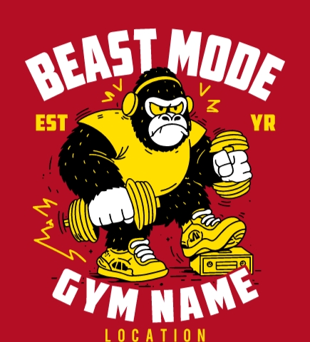 Workout t-shirt design 10