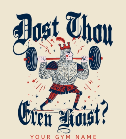 Workout t-shirt design 7