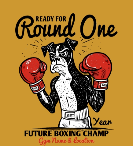Boxing t-shirt design 3