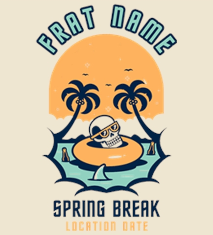 Greek Spring Break t-shirt design 6