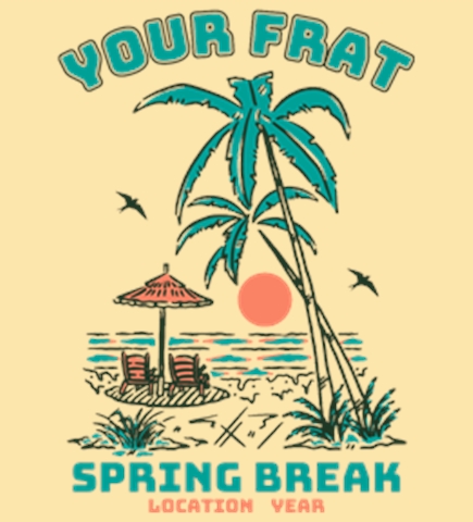 Greek Spring Break t-shirt design 5