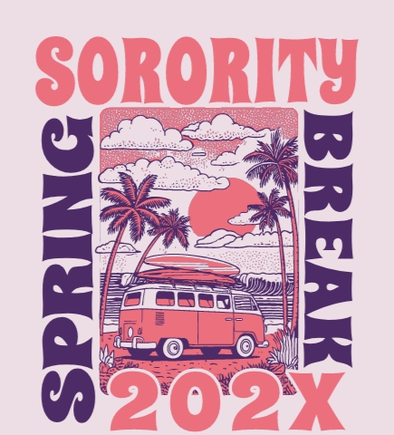 Greek Spring Break t-shirt design 4