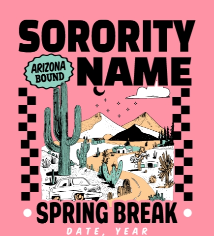 Greek Spring Break t-shirt design 2