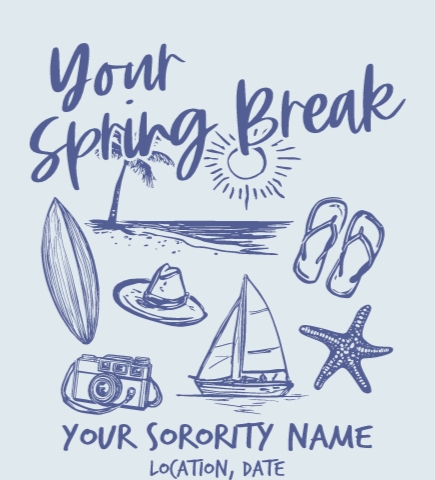 Greek Spring Break t-shirt design 8