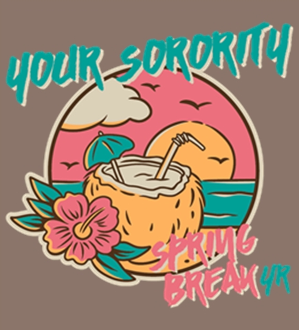 Greek Spring Break t-shirt design 5