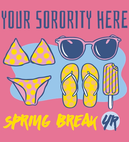 Greek Spring Break t-shirt design 2