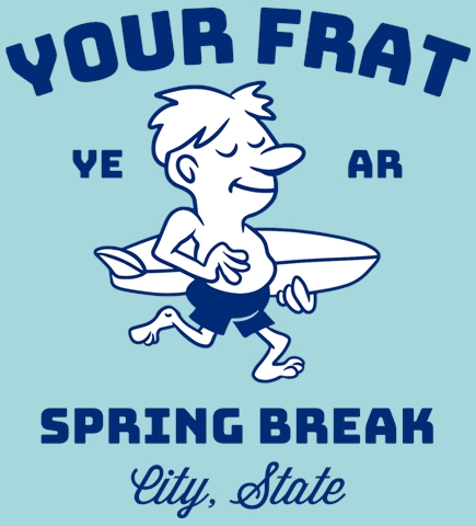 Greek Spring Break t-shirt design 1