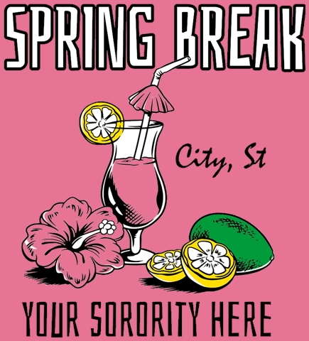 Greek Spring Break t-shirt design 20