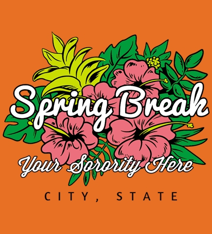 Greek Spring Break t-shirt design 17